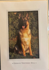German Shepherd Dog Vintage Greeting Cards By Otter House Uk 1999 pack 6