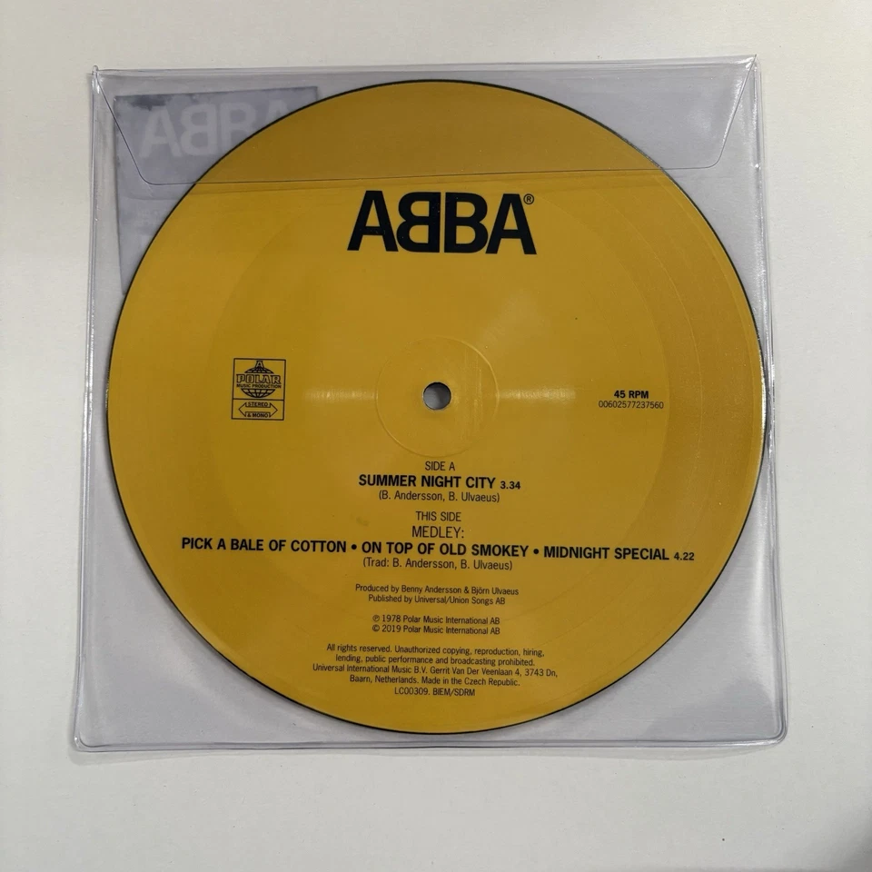 ABBA – Summer Night City - UK Polar 7" Picture disc -00602577237560 - Image 2 of 2