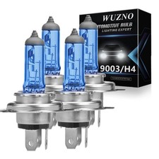 Wuzno 4pk 9003/H4 Halogen Headlight Bulb White 12V 60/55W 64193 12342 P