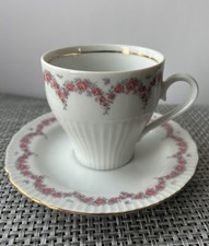 Hand-Painted German Porcelain Tea Set with Pink Roses and Gold Trim — listing 2