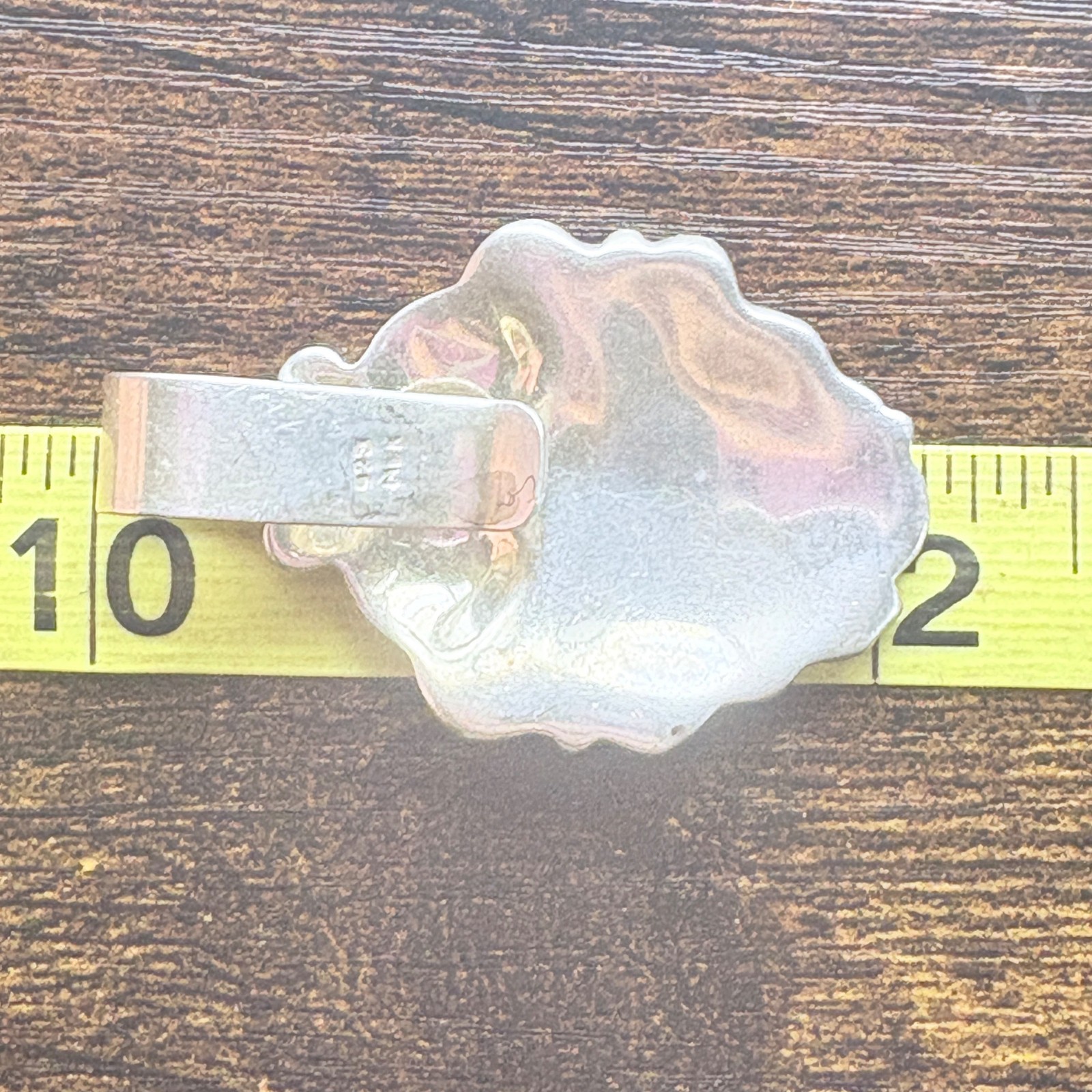 Scroll Leaf Design Pendant VTG Solid Sterling Sil… - image 7