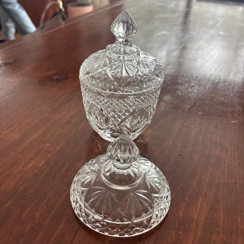 ANCHOR HOCKING GLASS WEXFORD SUGAR BOWL CANDY DISH CLEAR VINTAGE with 2 lids.