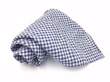  95 Bloomingdales Men'S Handkerchief White Blue Check Dress Suit Pocket Square