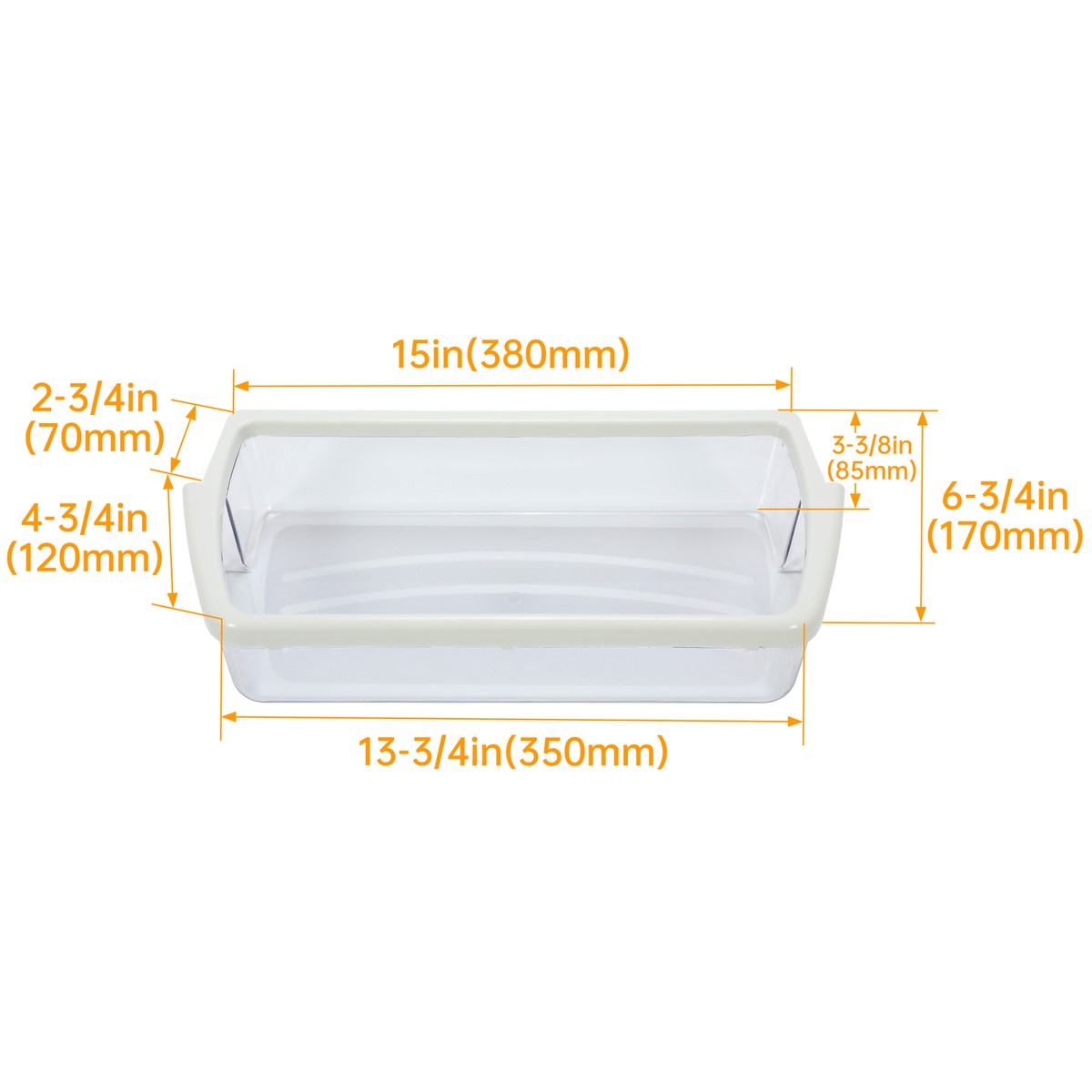 Nuevo Estante De Puerta Blanco Bin Apto Para Refrigerador