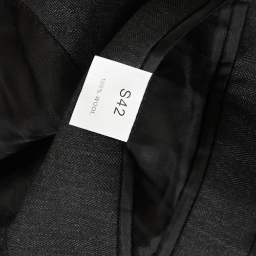 Jos A Bank 42S 35x30 Gray Herringbone 100% Wool Mens Coat Jacket Pants Suit - Picture 5 of 12