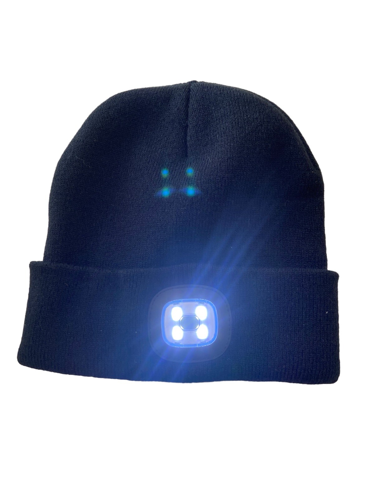 LED Beanie Hat with Built-in Light - One Size Fits All Adults - Black-image