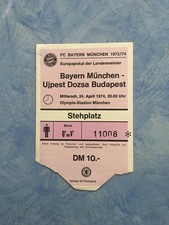 Eintrittskarte F.C. Bayern M&uuml;nchen vs. Ujpest Dozsa Budapest 24. April 1974&nbsp;
