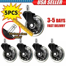 5 Units 3 inch Heavy Duty Casters & Wheels Fit for Office Chair Universal