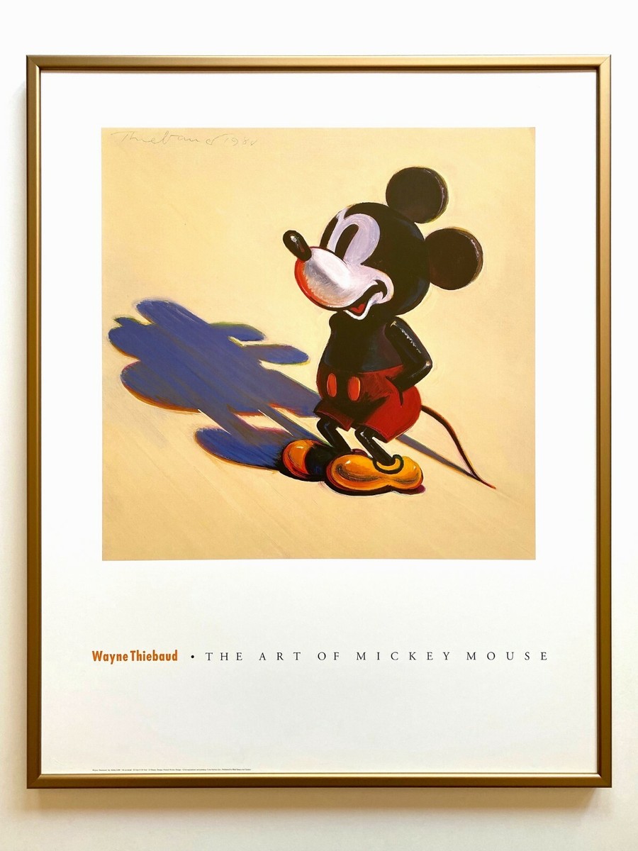Wayne Thiebaud ミッキーマウス アートポスター 1984 Vintage Wayne Thiebaud 1984 Mickey Mouse Framed 30