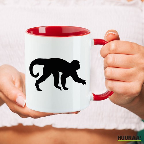 Kaffeetasse Affe Silhouette Keramik Tasse Geschenkidee Souvenir Präsent Wichtelg - Picture 23 of 55