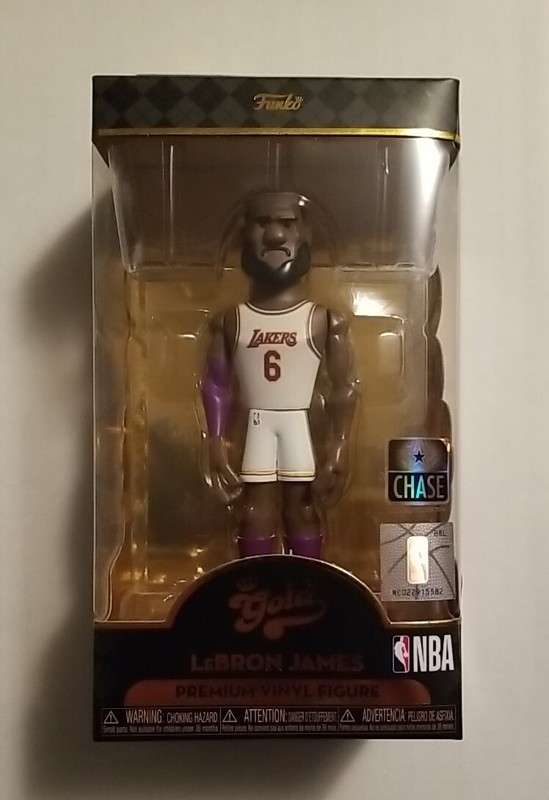 Funko Gold Vinyl Lebron James Chase White Lakers 5” Premium Figure Series 1