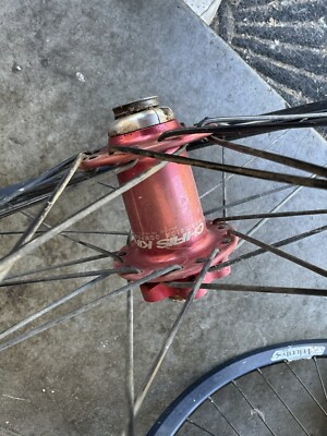 Roues Chris King Velocity 700c Pour Tandem Santana – 36 Trous, Rouge, Disque 6 Trous