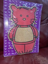 10.5  x 15.5  Kitty Cat Kitten Shape Cork Board Classroom Locker School