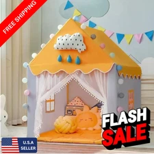 NEW 2025 Large Wigwam Kids Tent - Princess Castle Play House for Girls & Boys