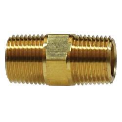 28213 Long Nipple, 3/8 in MNPT x 3/8 in MNPT, 1.41 in, Brass, 4 Pack - Picture 1 of 1