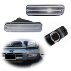 Chrome Front Bumper Turn Signal Lamps Housing Set For 95-00 Toyota Tacoma LH+RH