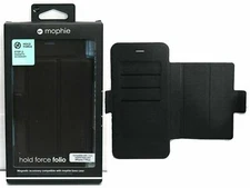 NEW ORIGINAL Mophie iPhone 7+/8 PLUS Hold Force Folio BLACK Card Wallet Magnetic