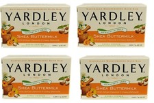 Yardley London Shea Buttermilk Bar Soap, For Sensitive Skin, Pack of 4