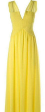 BCBGMAXARIA Sleeveless Yellow Gown