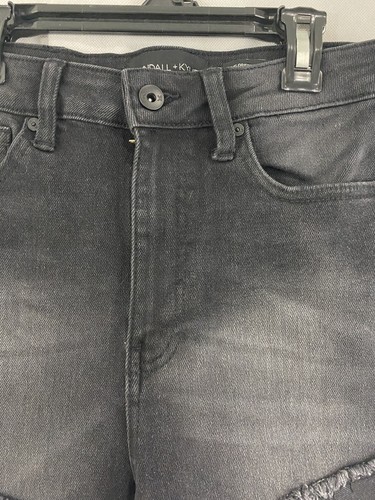 Kendall + Kylie Women's the Drifter High Rise Denim Jean Short Black Size 5/27 - Picture 3 of 6