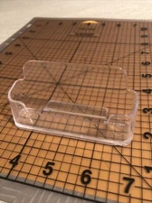 Tiny Easle, Clear Acrylic Tabletop Stand/Business Card Holder 3.75” wide plastic