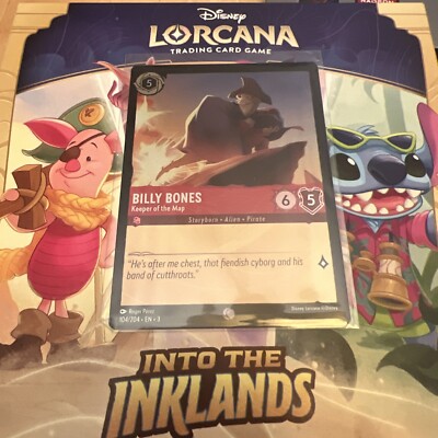 DDcards Lorcana COLD FOIL Into The Inklands Billy Bones, Keeper Of The Map