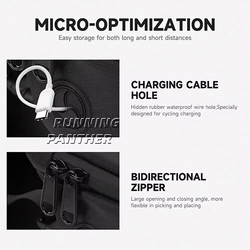 Motorcycle Fuel Tank Bag Luggage Storage Bag Black Kit For BMW S1000RR R 2020-23 Foto 4 de 4