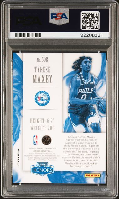 NBA カード2020ドラフトピックプリズムタイラーマキシーサインカード
