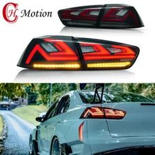 Smoked LED Tail Lights For 2008-2017 Mitsubishi Lancer EVO X Start Up Animation 