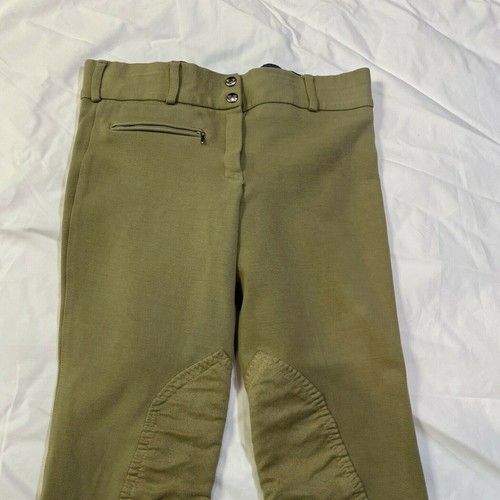 Gutos Horse Riding Equestrian Breeches Khaki Inner Patches Women's Size S GC - Picture 2 of 11