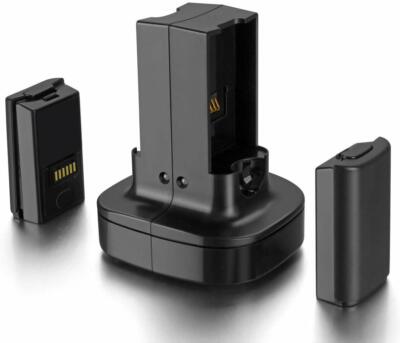 For Xbox 360 Rechargeable Battery Pack & Dual Charging Station Dock Stand Base