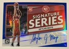 2020-21 Donruss Optic Signature Series Blue #96 Skylar Mays Serial /25 Auto