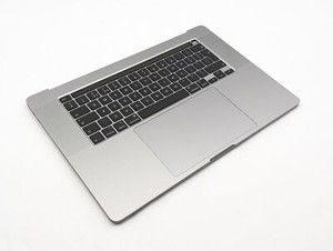 MacBook Pro 16" 2019 A2141 Handauflage Tastatur Trackpad Akku UK silber/grau