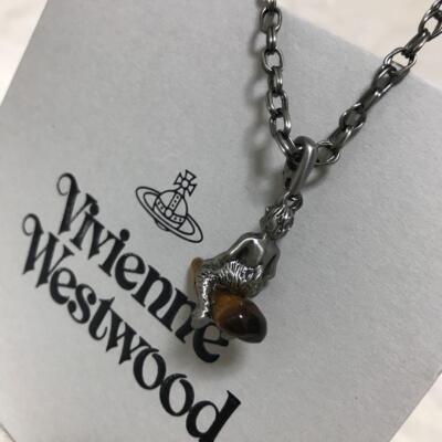 Vivienne Westwood Necklace Vintage Satyr on Gunmetal w/Pouch NO