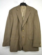 Stafford Mens Notch Lapel 2-Button Flap Pocket Comfort Fit Sport Blazer 46L