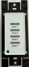 Low Voltage, Push Button, Light Switch, LVS-4W, 4 Buttons, ON/OFF 1 Gang, White
