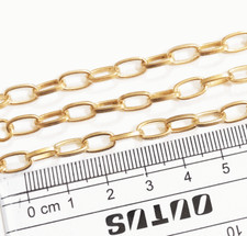 10 ft light gold finished drawn cable chain 10x5mm, bulk large gold chain