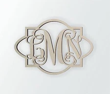 Unfinished Wooden Monogram for Individuals or Couples - Home Decor, Great Gift, 