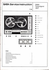 Manuale di assistenza Saba TG 420 F   			
