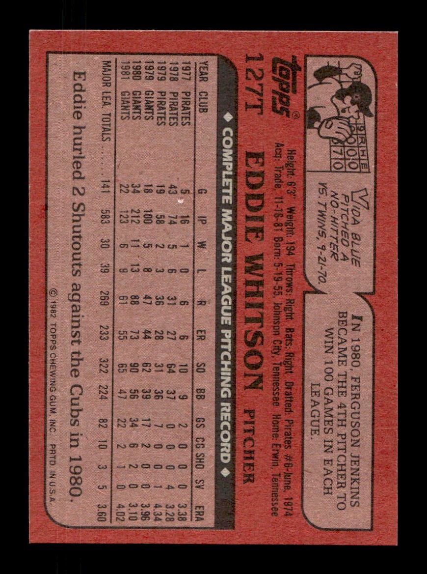 1982 Topps Traded 1-132 EX-MT/NM Pick From List All PICTURED - Picture 119 of 501