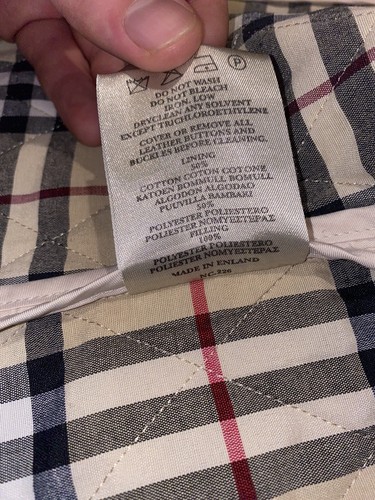 Burberry Women’s Quilted Jacket Beige Size M Made In England Nova Check - Picture 8 of 9