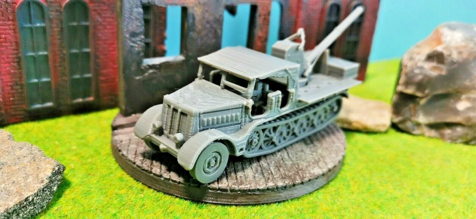 Sd.Kfz. 9 Veicolo Semicingolato Wehrmacht Con Gru Bilstein WW2 Kit 1/87 1/72 - Immagine 3 di 4