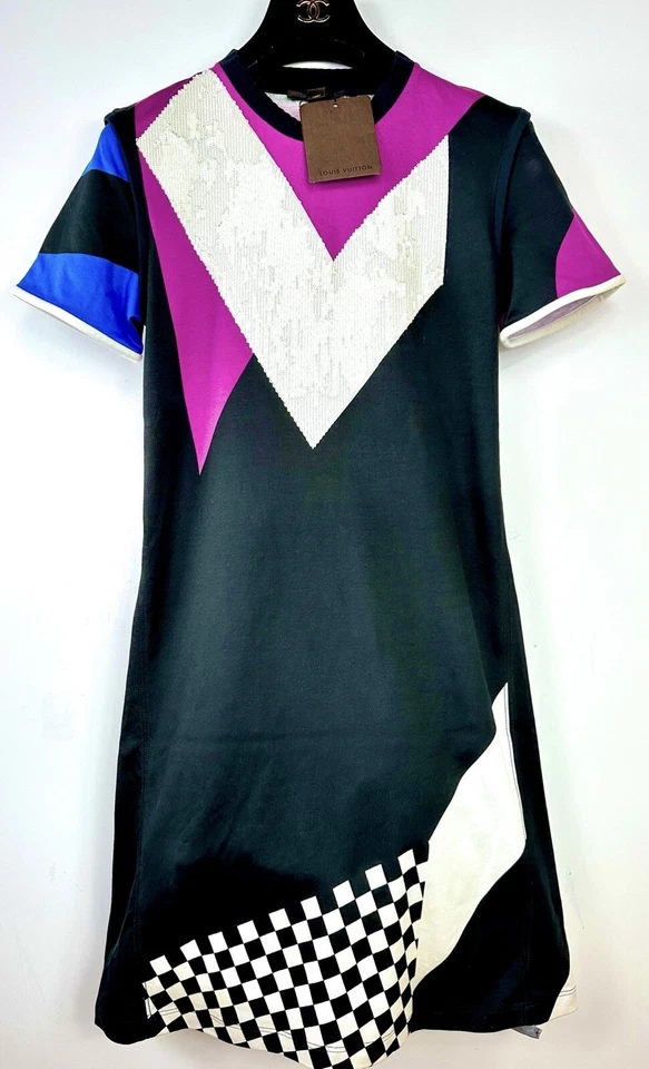 Vestido Top 3k Louis Vuitton 2017 Rio Lentejuelas Negro Blanco 36 38 2 4 6 8 XS S M Foto 2 de 4