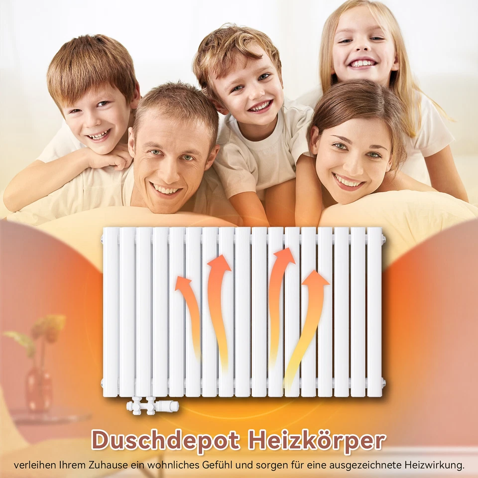 Design Heizkörper Paneelheizkörper Röhrenheizkörper Ein/Doppel Weiß/Anthrazit - Bild 2 von 4