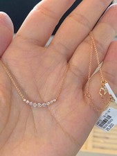 1.20Ct Round Cut VVS1/D Diamond Bar Pendant 14K Yellow Gold Finish 18"Free Chain