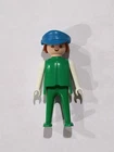 Vintage 1974 PLAYMOBIL Geobra Figure Green Outfit Blue Hat