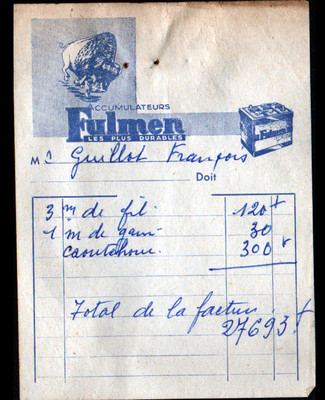 CLICHY (92) BATTERIES ACCUMULATEURS "FULMEN" Priode 1950 illustre BISON |  eBay
