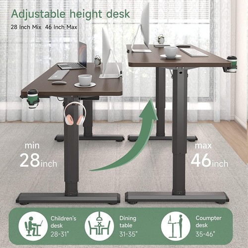 Höhenverstellbarer Schreibtisch Bürotisch Tischgestell Elektrisch Laptoptisch DE - Bild 46 von 70