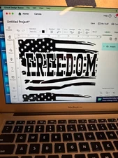 2-  7.5”x11.5” Freedom Vinyl Decals, Sublimation, Vinyl Iron On HTVRONT