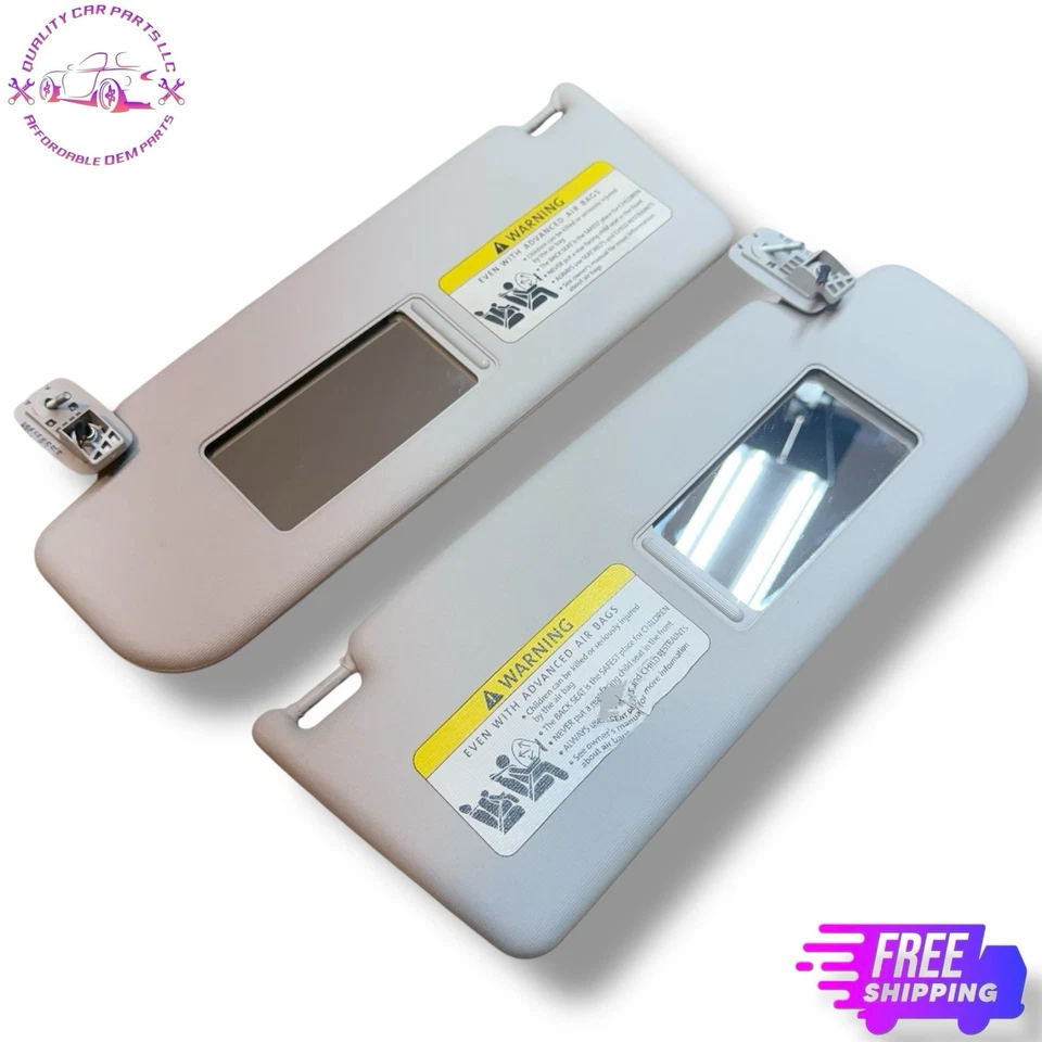 🚗✅ 2005 - 2010 大众大众捷达遮阳板套装司机和乘客灰色原始设备制造商 — 第 2/4 张图片